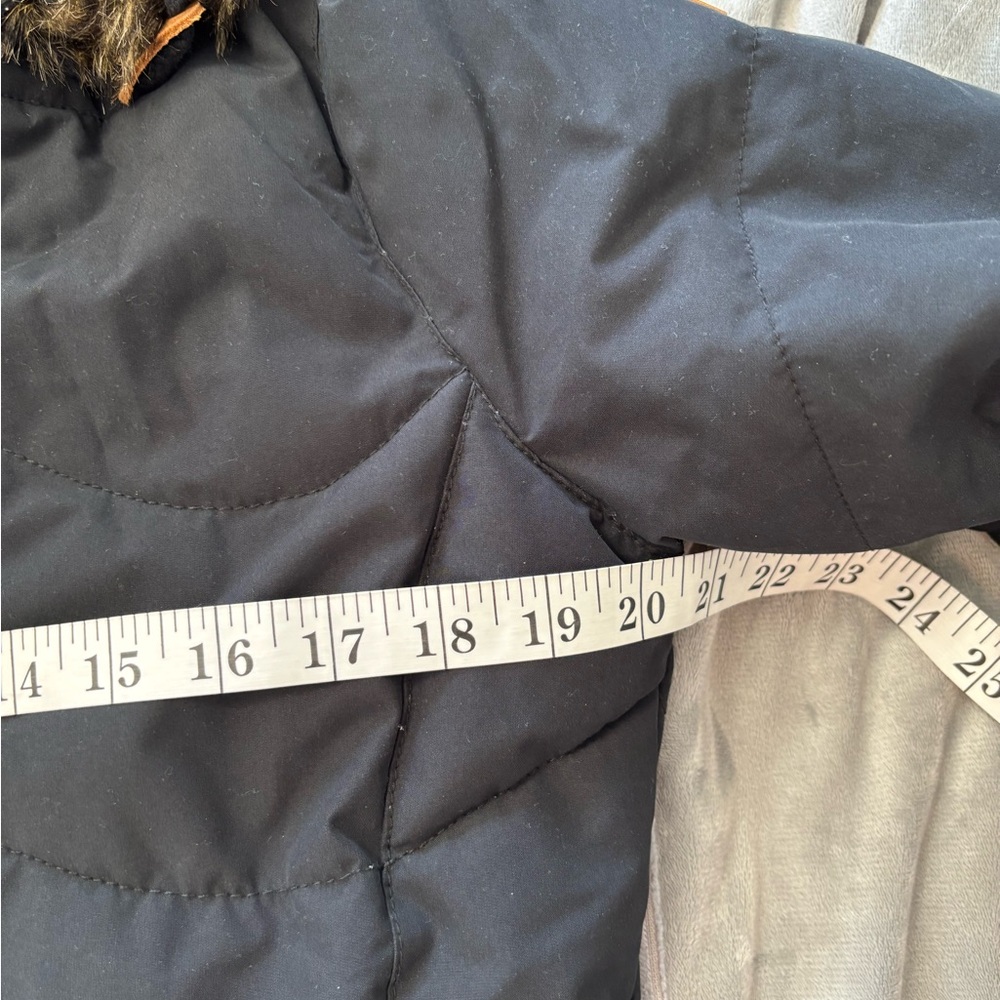 Roxy Black Parka with Faux Fur Trim - Picture 8 of 9